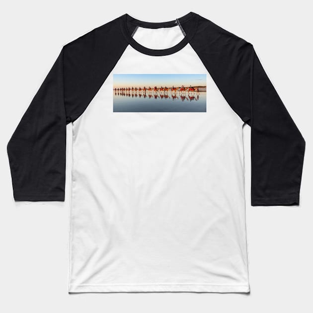 Camel Riders, Cable Beach, Broome WA Baseball T-Shirt by AndrewGoodall